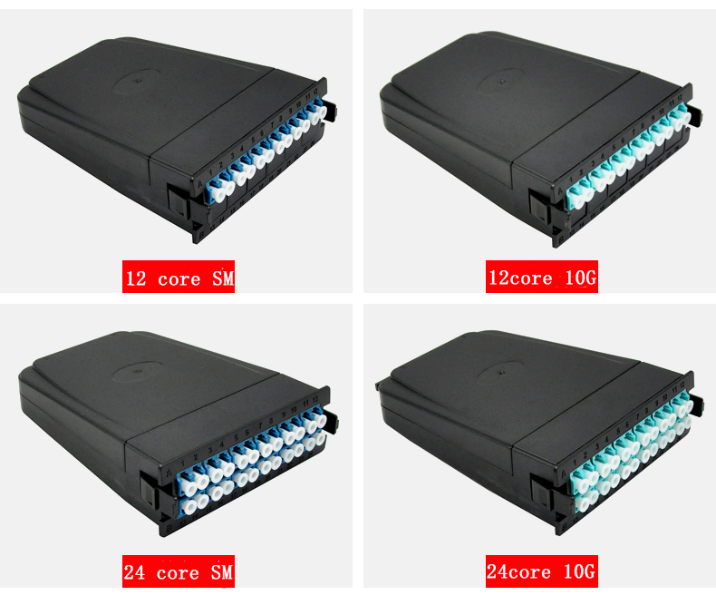 12 24 fiber high Density Fiber optic MTP MPO Cassette Modules box