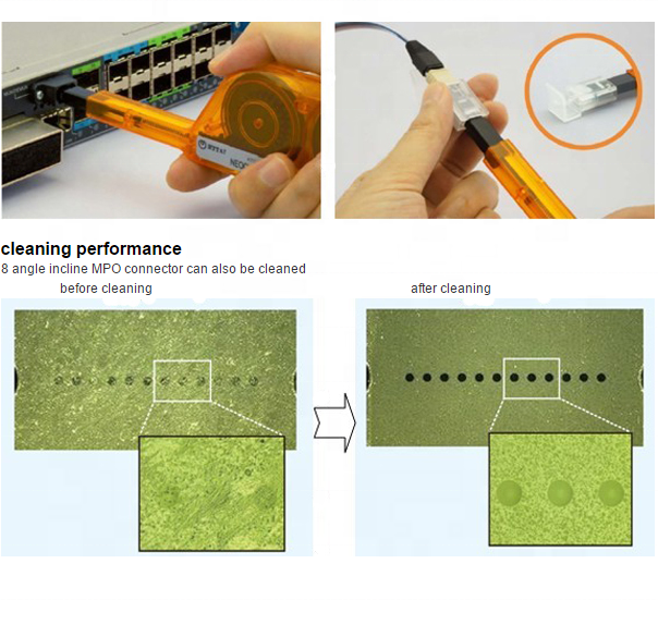 LC FC MPO MTP connector one click cleaner optical fiber cleaning pen