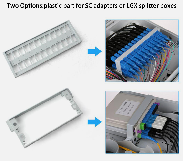 Outdoor Waterproof Wall Mounted 16 Cores Optical Fiber Terminal Box