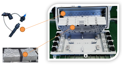 12-144 cores fiber distribution terminal box for FTTx network