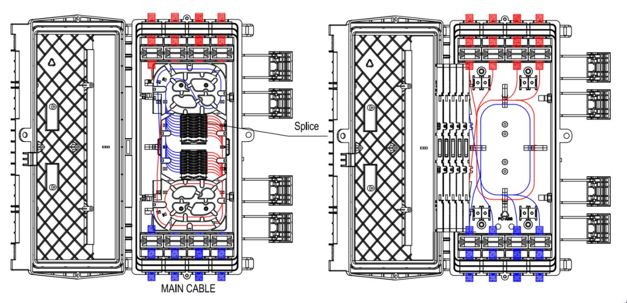 12-144 cores fiber distribution terminal box for FTTx network