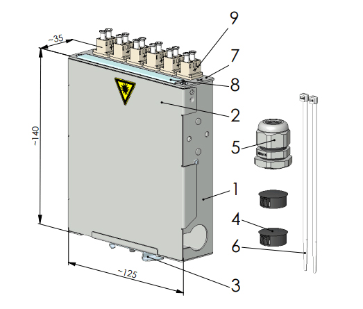 12 24 Port Dinrail Optical Fiber Terminal Box Wall Mounted