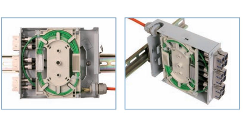 12 24 Port Dinrail Optical Fiber Terminal Box Wall Mounted