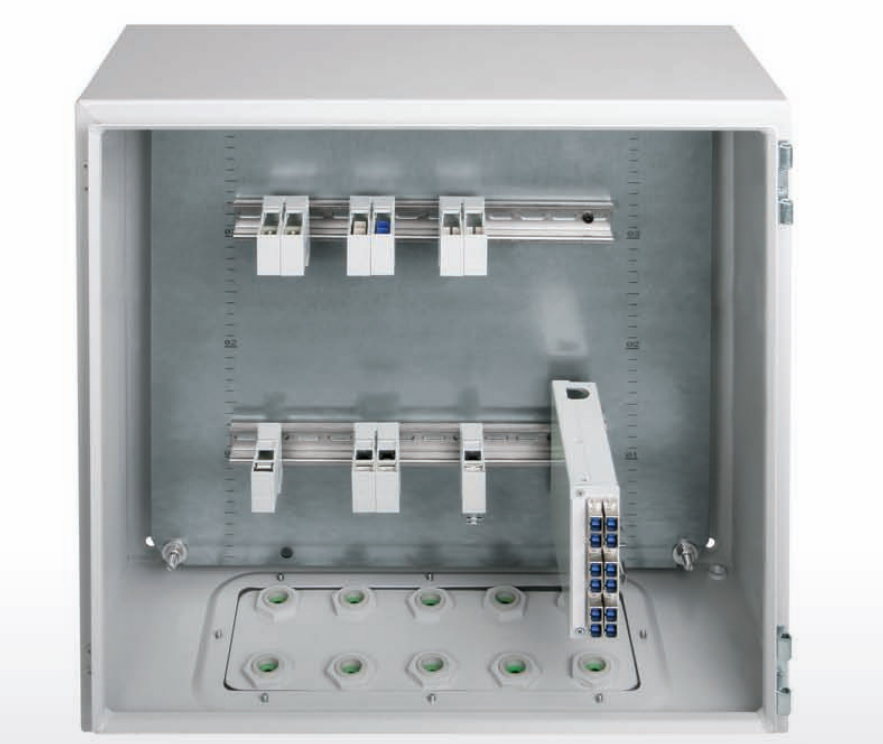 12 24 Port Dinrail Optical Fiber Terminal Box Wall Mounted