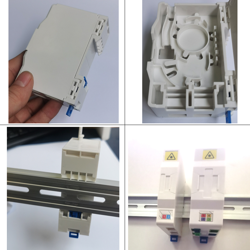 ABS Mini type DIN rail 4 core fiber optic terminal box