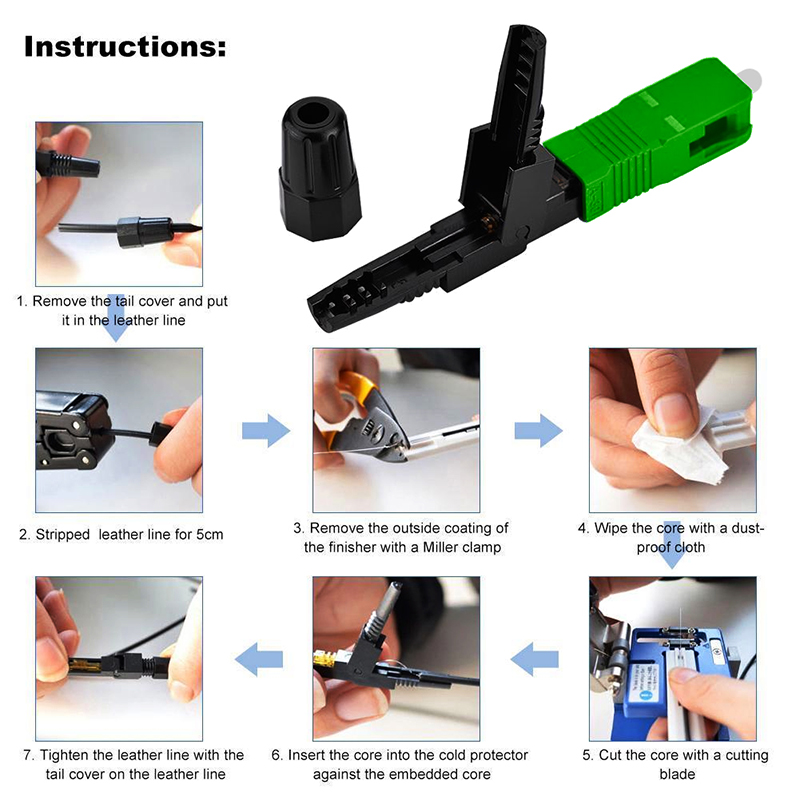 FTTH SC APC Fiber Optic Fast Connector