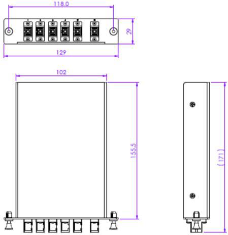 1×5 CWDM Demux module with LGX box