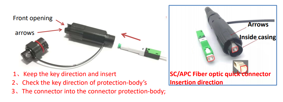 Field Assembly Reinforced Waterproof FTTH Huawei Mini Sc connector