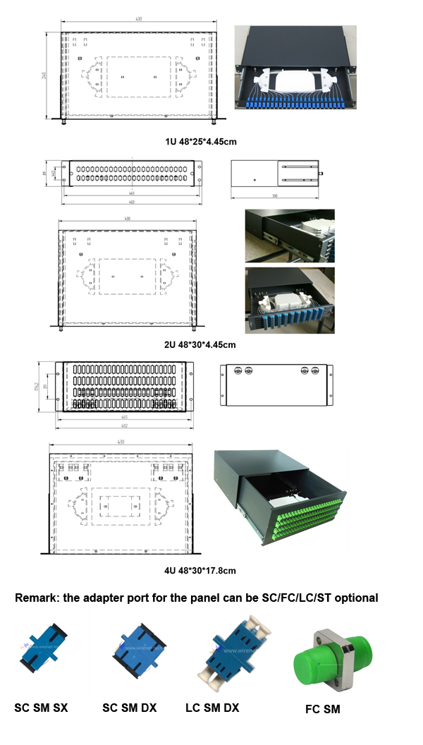 48 Port Rack Mounted Sliding Type Optical Fiber Patch Panel