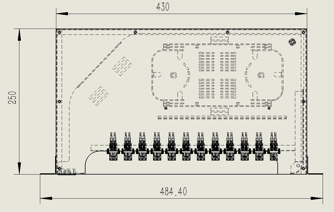 24 Port Side pull Drawer Type fiber optic patch panel