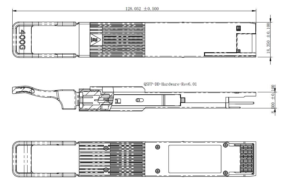 400G 100M QSFP-DD Multi-mode Optical Transceiver