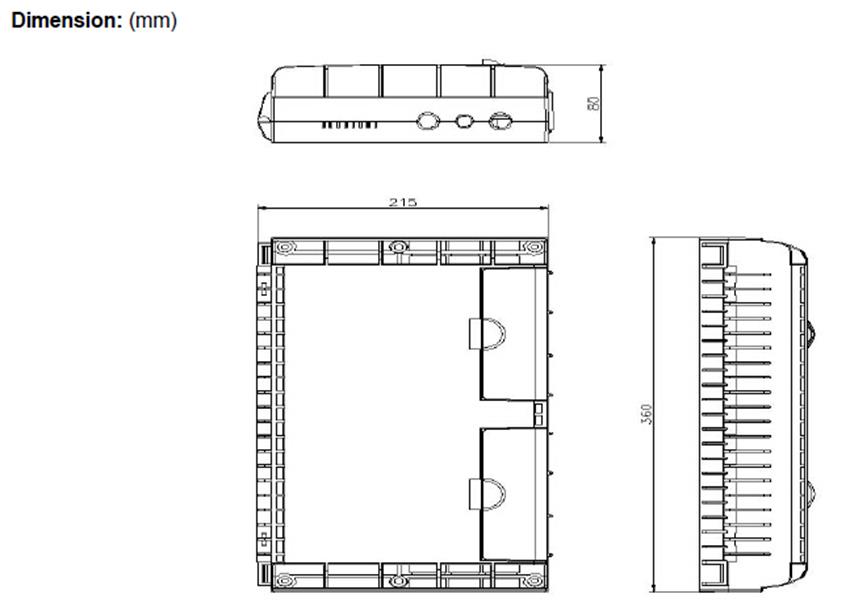 24 core FTTH Inline Horizontal Type Fiber Optic Splice Closure