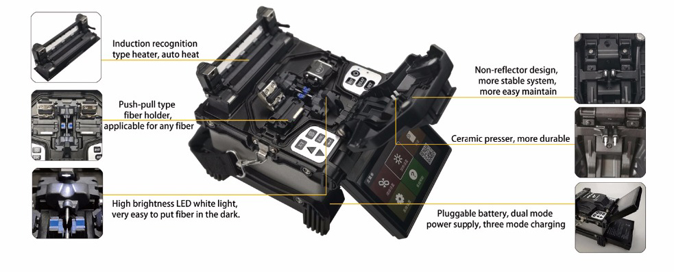 DVP 810 Fiber Optic Fusion Splicer with 6 Motors