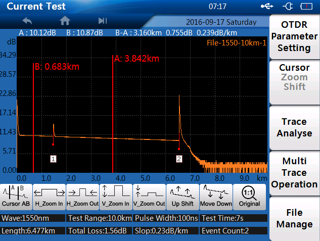 1310nm 1550nm 1625nm OTDR Optical Time Domain Reflectometer