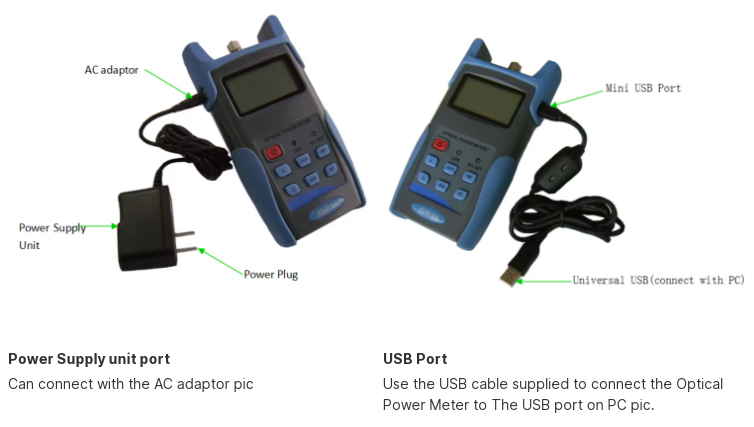 Handheld SM MM Automatic Wavelength Identification and Switching Fiber Optical Power Meters