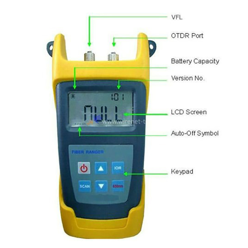 Handheld Mini FTTH Optiacl Fiber Ranger Test Power Meter with VFL