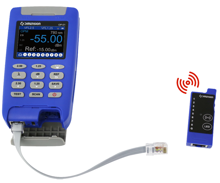 Non contact optical detection equipment multi-function tester for VFL power meter network cable RJ45 line finder