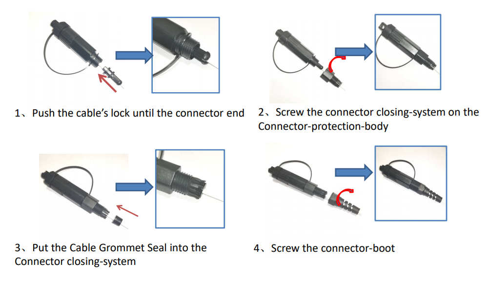 Huawei SC Round Cable Waterproof Fast Connector Field Assembly Reinforced FTTH Connector