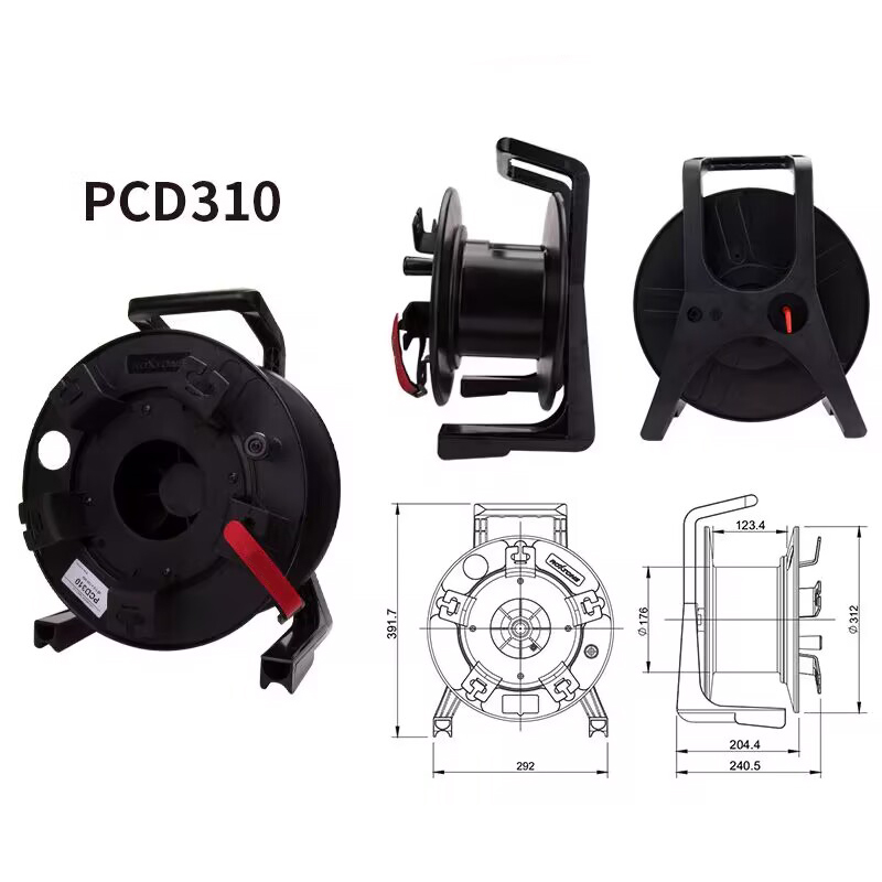 Portable Deployable Tactical Fiber Optic Cable Roller Empty Cable Drum Reel