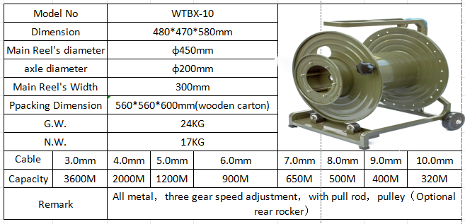 Portable Tactical Fiber Optic Cable Drum fiber optic cable reel moving reel