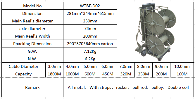 Rugged Design Military Field Tactical Optical Fiber Cable Reel