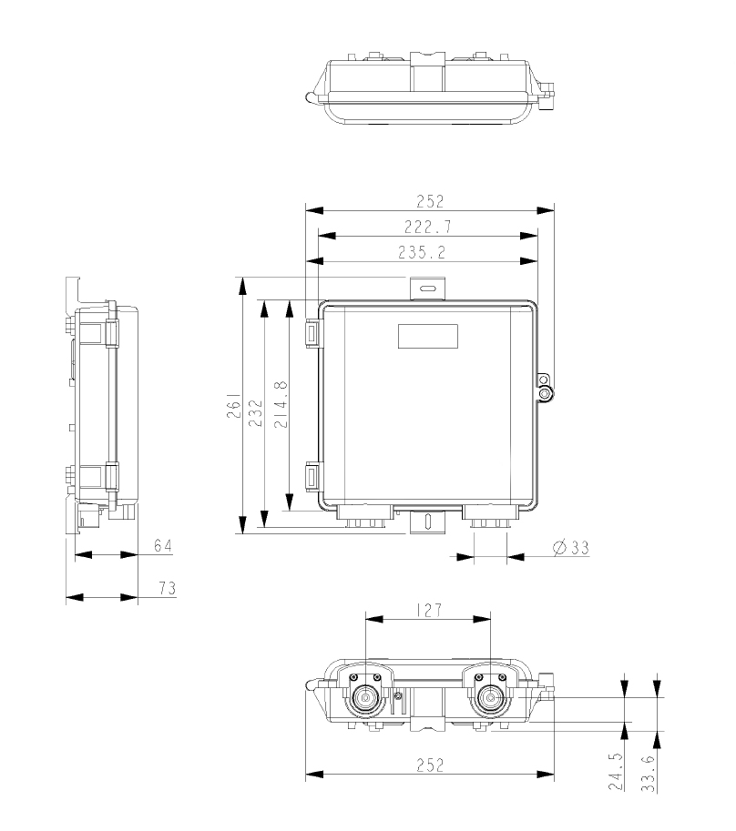 Wall Mounted Fiber Entry Terminal Box Slack Storage Enclosure for FTTH network