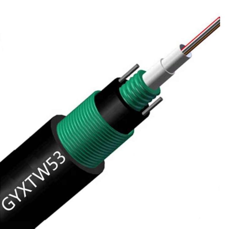 GYXTW53 Double Armored Sheathed Central Loose tube Outdoor Fiber Optic Cable