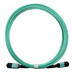 MPO to MPO OM3 Patch Cord Fast Transmission Speed Multimode Fiber Optic Patch Cable for QSFP Transceivers