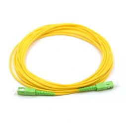 SC APC to SC APC 9/125μm Simplex Singlemode OS2 Fiber Optic Patch Cable