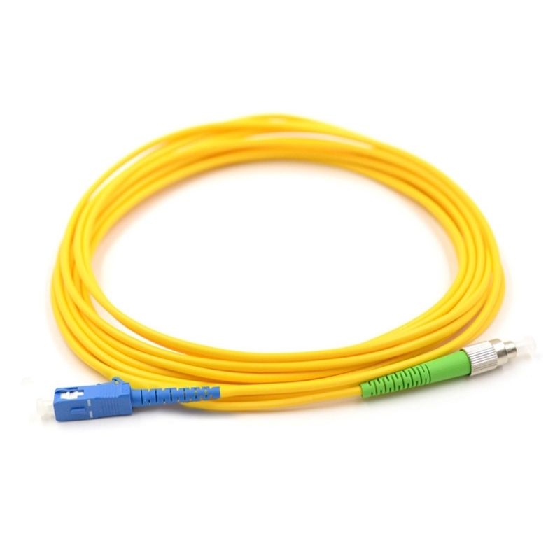 SC UPC to FC APC 9 125μm Simplex Singlemode OS2 Fiber Optic Patch Cable