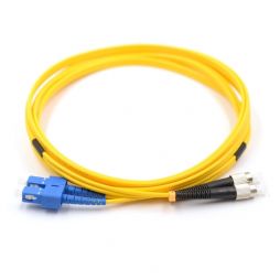 SC UPC to FC UPC 9/125μm Singlemode Duplex OS2 Fiber Optic Patch Cable