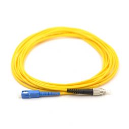 SC UPC to FC UPC 9/125μm Singlemode Simplex OS2 Fiber Optic Patch Cable