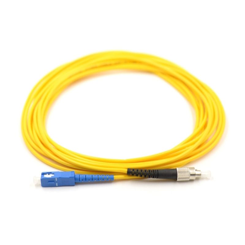 SC UPC to FC UPC 9/125μm Singlemode Simplex OS2 Fiber Optic Patch Cable