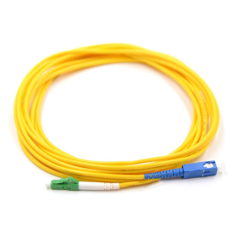 SC UPC to LC APC 9/125μm Simplex Singlemode OS2 Fiber Optic Patch Cable