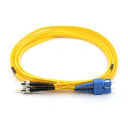 SC UPC to ST UPC 9/125μm Singlemode Duplex OS2 Fiber Optic Patch Cord