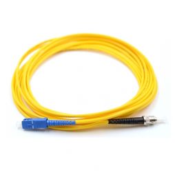 SC UPC to ST UPC 9/125μm Singlemode Simplex OS2 Fiber Optic Patch Cable