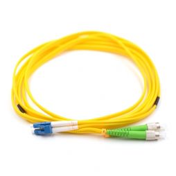 LC UPC to FC APC 9/125μm OS2 Singlemode Duplex Fiber Optic Patch Cord