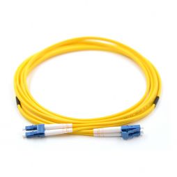 LC UPC to LC UPC 9/125μm OS2 Singlemode Duplex Fiber Optic Patch Cord