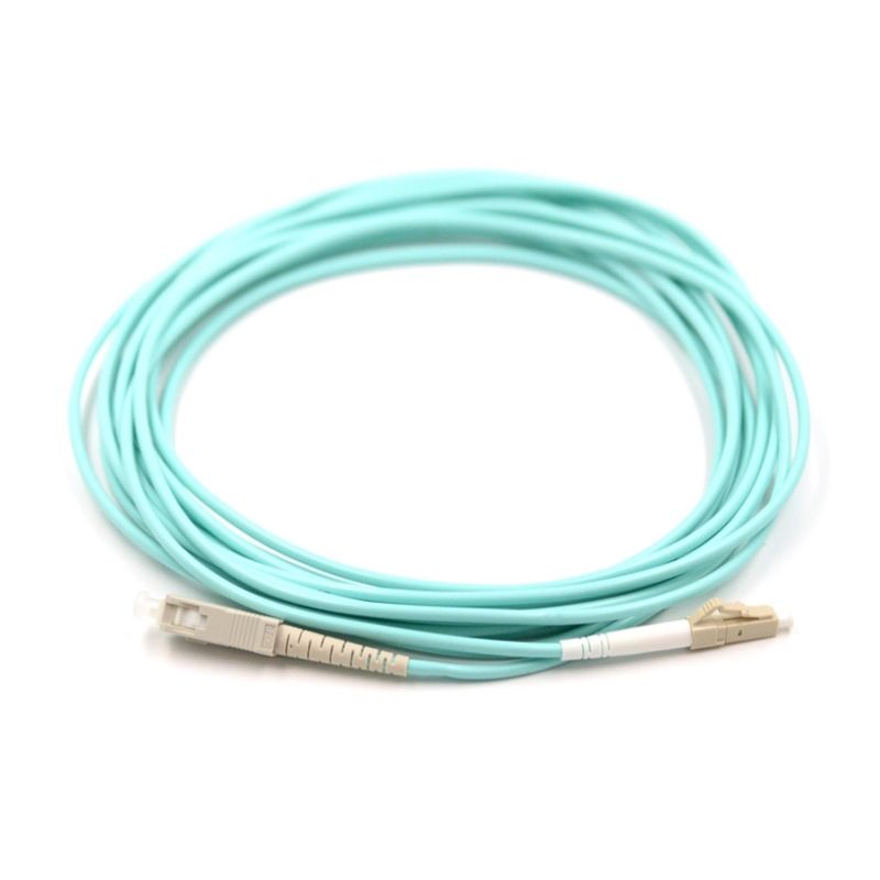 LC UPC to SC UPC 50/125μm OM3 Multimode Simplex Fiber Optic Patch Cable