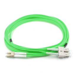 LC UPC to SC UPC 50/125μm OM5 Multimode Duplex Fiber Optic Patch Cable