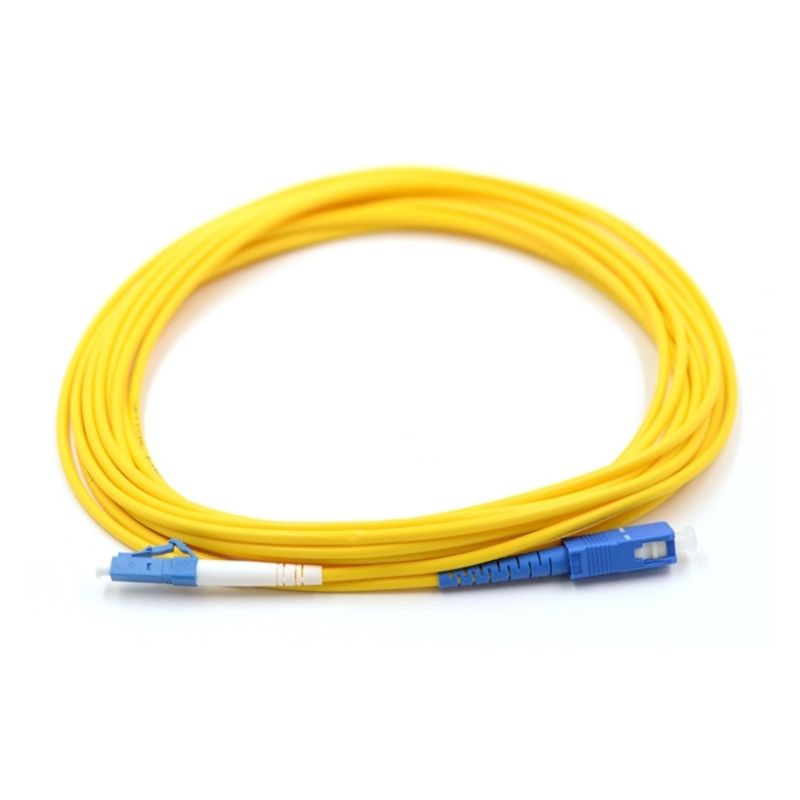 LC UPC to SC UPC 9/125μm OS2 Singlemode Simplex Fiber Optic Patch Cable