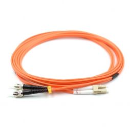 LC UPC to ST UPC 62.5/125μm OM1 Multimode Duplex Fiber Optic Patch Cable