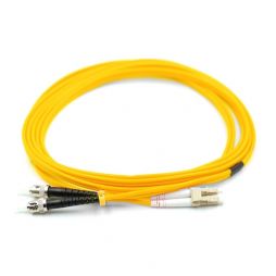 LC UPC to ST UPC 9/125μm OS2 Singlemode Duplex Fiber Optic Patch Cable