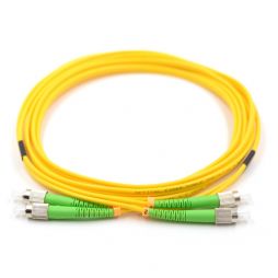 FC APC to FC APC 9/125µm OS2 Singlemode Duplex Fiber Optic Patch Cable