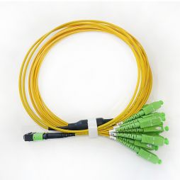 OS2 Female MPO PC to SC APC SM Fanout MPO MTP fiber optic patch cord