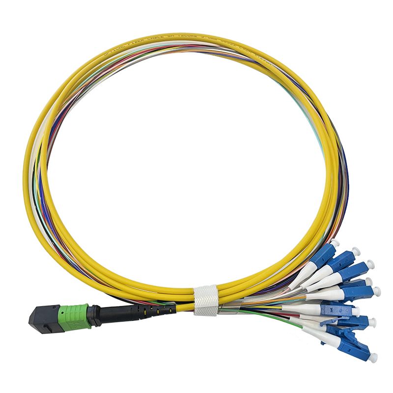 MPO APC to LC UPC Patch Cord OS2 Multi-Fiber MPO MTP fiber optic patch cable