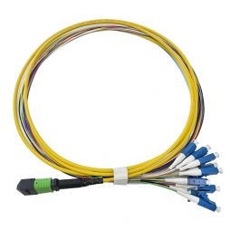 MPO APC to LC UPC Patch Cord OS2 Multi-Fiber MPO MTP fiber optic patch cable