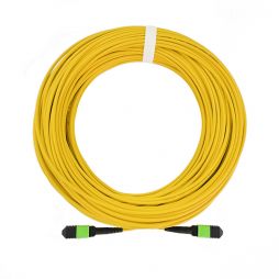 OS2 Singlemode Female MPO APC to Male MPO APC fiber optic patch cord