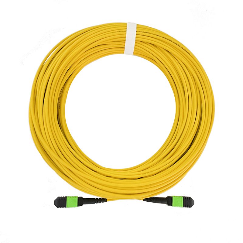 OS2 Singlemode Female MPO APC to Male MPO APC fiber optic patch cord