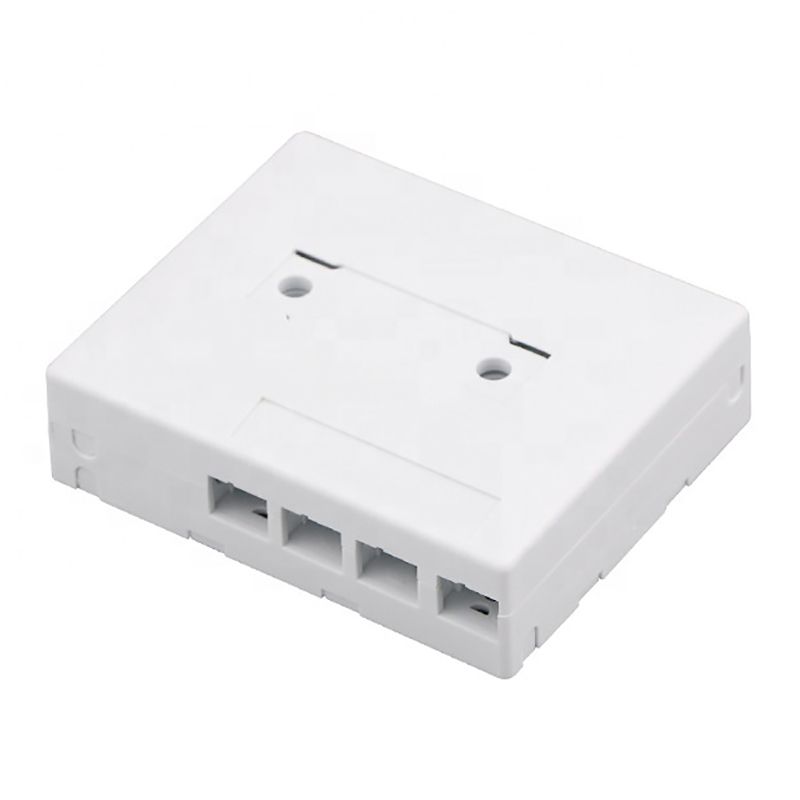 4 Core FTTH Terminal Box Fiber Optic connection Wall Plate